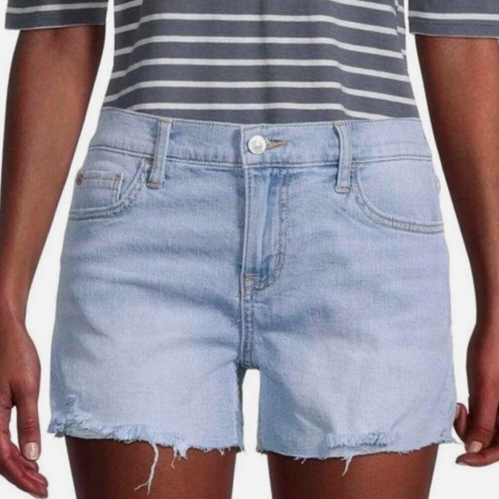 Hudson Gracie Denim Jean Shorts Valora Distressed Unfinished